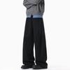 Calça Larga Retro Céu Estrelado de Caimento Limpo para Homens no Outono e Inverno Design de Terno Casal Xiuhe Calça Reta Casual