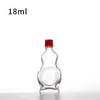 Botella de Vidrio Transparente con Flor Roja para Aceite Esencial, Botella de Aceite de Masaje de 3-50ml, Botella Vacía para Relleno de Aceite Activo para el Hogar