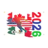Copa do Mundo de Futebol de 2026 EUA-México-Canadá Festa para Fãs Suprimentos Decoração de Bandeira Banner 3x5 Pés Impressão Digital