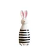 Moderno Simple Creativo Artesanía de Madera Rayas Conejo Adornos de Animales Creativo Artesanías para Mueble de TV Adornos para Botellero