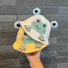 Sombrero de Pescador de Rana de Dibujos Animados para Bebé Estilo Coreano Sombrero de Sol para Bebé Unisex Sombrero de Sol para Viajes al Aire Libre para Niños