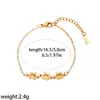 Pulsera de Huella de Pata de Mascota de Acero Inoxidable 304 Estilo Europeo y Americano Colgante Grabable Pulsera para Mujer de Oro de 18 Quilates Joyería que No Pierde el Color
