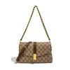Bolsa Quadrada Pequena de Luxo Inspirada em Vintage para Mulheres, Bolsa de Ombro Estilosa com Estampa de Nicho Levemente Luxuosa, Bolsa de Ombro e Transversal