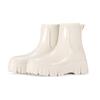 Botas de chuva femininas de cano baixo, novas botas marrons de cano baixo, à prova d'água e antiderrapantes, para chuva, calçados aquáticos