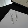 Pendientes de mujer de gran venta transfronteriza, joyería vintage sencilla hecha a mano con forma de cruz de amor y estrella de cinco puntas, gancho para la oreja