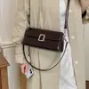 Bolsa transversal, ombro único, cor sólida, 2026, luxo leve, quadrado pequeno, nova bolsa versátil, bolsa de nicho, bolsa pequena feminina, versão coreana