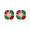 Brincos de pino quadrados de diamante de liga retrô artística europeia e americana moda estilo antigo-antigo brincos geométricos de óleo de gota de cor para mulheres