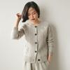 Cárdigan de punto grueso de cachemira trenzada con cuello redondo para mujer, otoño e invierno 2024, chaqueta adelgazante holgada de estilo coreano