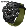 Reloj Electrónico Sanda Moda Trendy Juventud Esfera Grande Doble Pantalla 50m Resistente al Agua Luminoso Cronometraje Reloj Electrónico