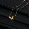 Colgante de 26 Letras Más Vendido Transfronterizo Collar con Letra en Forma de Corazón Collar de Letra con Forma de Corazón de Moda en Stock Venta al por Mayor Estilo Corto