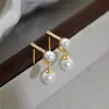 Brincos de Borla de Pérola Estilo Francês 2026 Novo Modelo Mais Vendido Luxo Leve Micro-Incustados Design de Nicho Brincos de Zircônia de Alta Qualidade