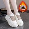 Tenis Blancos Cálidos Forrados de Felpa para Mujer, Nuevo Modelo 2026, Zapatos Deportivos Gruesos de Invierno Ligeros con Pisada Suave, Zapatos de Mujer A61