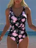 2027 Novo Maiô de Peça Única com Estampas Múltiplas Transfronteiriças para Mulheres, Praia Casual Sexy de Alta Qualidade Europeu e Americano