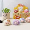 Llavero de Felpa Creativo con Lazo, Carpa, Gato Kt, Figura de Artesanía de Resina Flockada 3D de Dibujos Animados, Caja Ciega Linda