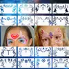 Amazon Niños Plantilla de Pintura Facial Recortable Pintura Facial Esquina del Ojo Maquillaje de Escenario DIY Molde de Frotado de Impresión a Prueba de Fugas