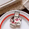 Nueva Diadema Pinza para el Cabello con Cabeza de Animal de Peluche Estilo Coreano para Niños Niñas Conejo Mono Pequeño Par de Pinzas de Tela