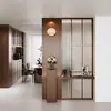 Nueva Mampara de Madera Maciza Estilo Chino con Pantalla de Cristal para Sala de Estar, Entrada Moderna Simple, Comedor, Divisor de Oficina
