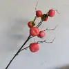 Decoração de Ramo de Caqui Artificial Flores Falsas Sala de Estar Interna Caqui Congelado Paisagem Artificial Árvore de Caqui Alta Simulação