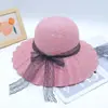 Sombrero de Verano para Mujer para la Costa Sombrero de Sol para Vacaciones Sombrero de Playa Sombrero de Paja de Ala Ancha para Viajes al Aire Libre Moda Coreana Sombrero de Sol