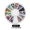 Venta Caliente Transfronteriza de Amazon Joyería para Uñas 12 Rejillas Disco Taladro para Uñas Mixto Fondo Plano Color Rhinestone Forma Taladro Pegajoso