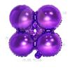 Globo redondo de aluminio de cuatro ruedas de 18 pulgadas para fiestas infantiles, fiestas de cumpleaños, actividades de decoración, suministros al por mayor