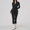 Mono de Otoño e Invierno Zechuang Ajustado Forrado de Polar Mono de Yoga Mono Cálido para Exteriores Traje de Fitness para Correr 8445