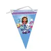 Nueva Colección de Banderines Triangulares con Temas de Dibujos Animados para Decoración de Fiestas de Cumpleaños y Festividades, Accesorios y Pancartas