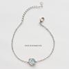 Design de Nicho Pulseira Cósmica Planeta Azul Feminina Banhada a Platina Moda Personalidade Menina Coração Presente de Aniversário