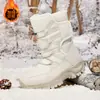 Amantes del noreste botas de nieve para mujer altas impermeables antideslizantes zapatos gruesos de algodón para hombre zapatos cálidos con forro polar zapatos de senderismo una generación de pelo