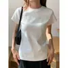 Em estoque + qualidade original Camiseta de manga curta para mulheres, adequada para silhuetas petite, top cropped