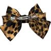 Horquilla con lazo y estampado de leopardo para mujer, tocado de alta gama, elegante, con lazo medio, pinza para el pelo con resorte, pinza superior para niña