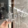 Rejilla Acrílica para Peines Colgante de Pared Sin Perforaciones para Baño Almacenamiento de Accesorios para el Cabello Diadema Elástico Gancho