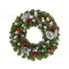 Venta al por mayor de fabricantes de coronas navideñas con ambiente nevado para decoración de ventanas, hoteles y centros comerciales, exclusivamente para ventas transfronterizas internacionales