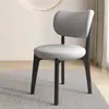 Silla de comedor de madera maciza estilo nórdico italiano, para uso doméstico, silla con respaldo de cojín suave de lujo ligero, mesa y silla de comedor modernas minimalistas, silla para apartamento pequeño