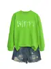 Sudadera Transfronteriza Estilo Europeo y Americano Manga Larga para Mujer En Stock Tijeras Peine Secador de Pelo Floral Otoño e Invierno Talla Europea