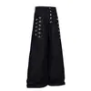 3319 Calle principal americana retro unisex bloques de color color de mezclilla original diseño de botón metálico jeans holgados baggy para hombre