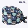 Gorro Estampado de Algodón para Quirófano Hombres y Mujeres Gorro de Doctor Dental Oral Gorro de Enfermera Bolsa para Comida Quimioterapia Gorro Tapis
