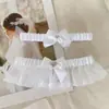 Tobillera de Boda Haimei para Mujer con Cadena para la Pierna de Moño 2026 Verano Accesorio Simple de Tela para el Pie Transfronterizo