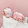 Adecuado para Apple AirPods Pro Funda Protectora 1/2 Generación Funda para Audífonos Inalámbricos Pro2 Generación Parche con Brillo Flor de Durazno