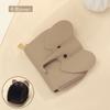 Porta-cartões tipo acordeão de couro genuíno japonês ins personalidade criativa carteira com zíper de elefante pequeno porta-cartões de identificação multicartão de cor sólida