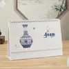 Nuevo Calendario de Escritorio Grande Creativo Estilo Chino 2027 para Oficina, Negocios y Empresa, Personalizable con Logo