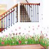 XL7189 Flores e Flores Rodapé Adesivos de Parede Quarto Sala de Estar Escadas Fundo Adesivos Removíveis Decorativos