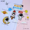 Decoração de bolo astronauta plug-in planeta Aeroespacial aeronave homem do espaço foguete acessórios de panificação de aniversário