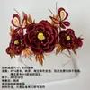 Boda Boda Novia Envoltura Material de Flor Papel de Regalo Tarjeta Patrón de Traje Molde de Papel Corona de Pelo Presionar Ramillete Grupo Abanico Feliz