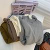 Terciopelo Australiano Grueso Cuello Alto Medio Manga Larga Camiseta Base para Mujer Amarillo Pepinillo Ajuste Entallado Elástico Aspecto Adelgazante Interior Color Puro Top Camiseta
