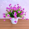 Flores artificiais Phalaenopsis flores falsas decoração sala de estar mesa de jantar arranjo de flores flores plantas verdes pequeno bonsai ornamentos decorações internas e externas