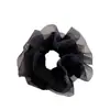 Anillo para el pelo con borde de oreja plisado de organza, Cuerda para el pelo de Ballet Francés, Bolas Suaves Versátiles, Goma para el Pelo, Accesorios para el Pelo de Tendón