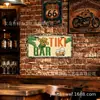 Placa de lata decorativa estilo bar de praia americano transfronteiriço, ornamento criativo de ferro forjado, presente, folha de flandres, 15x30m