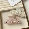 Elegante Presilha de Cabelo Estilo Francês com Design de Trevo, Presilha de Cabelo de Acetato de Trevo da Sorte para a Parte de Trás da Cabeça, Acessório de Cabelo Presilha Tubarão para Mulheres