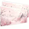 Mouse Pad Floresta de Flor de Pessegueiro Exclusivo Transfronteiriço, Grande, de Alta Qualidade, Espessado e Resistente a Manchas com Borda Densamente Costurada